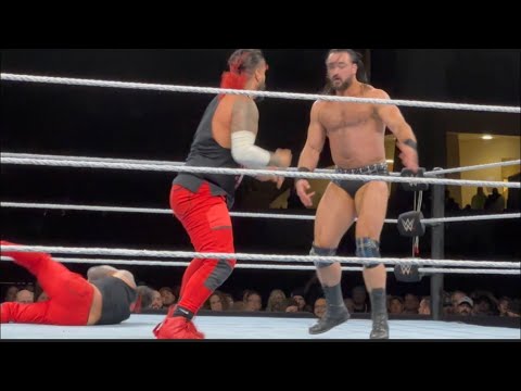 The Bloodline vs Drew McIntyre, Kevin Owens, Sheamus - WWE Live Event