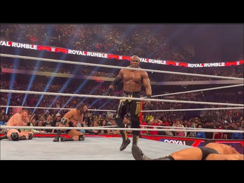 Brock Lesnar smashes everyone, Eliminated by Bobby Lashley