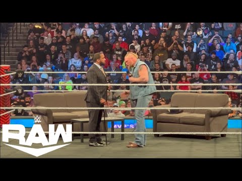 Brock Lesnar appears on the MVP Lounge Full Segment - WWE Raw 2/28/23