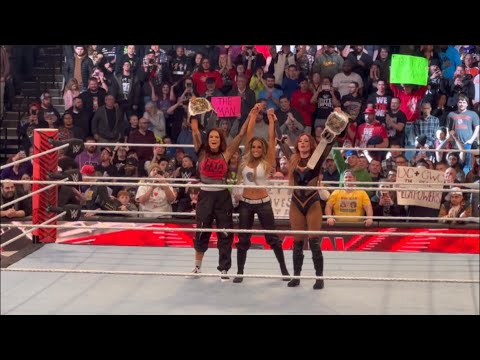 Trish Stratus celebrates with Lita and Becky Lynch Off Air!! WWE Raw 2/28/23