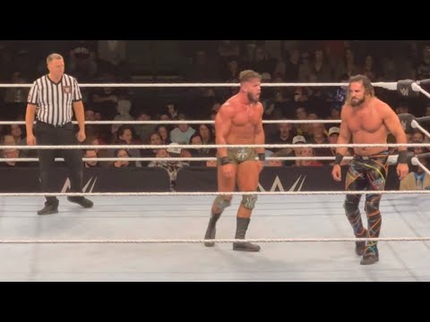 Austin Theory vs. Seth Rollins US Championship Full Match - WWE Live