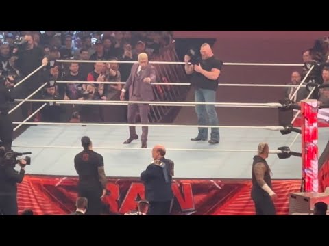 Brock Lesnar confronts The Bloodline to help Cody Rhodes - WWE Raw 4/2/23