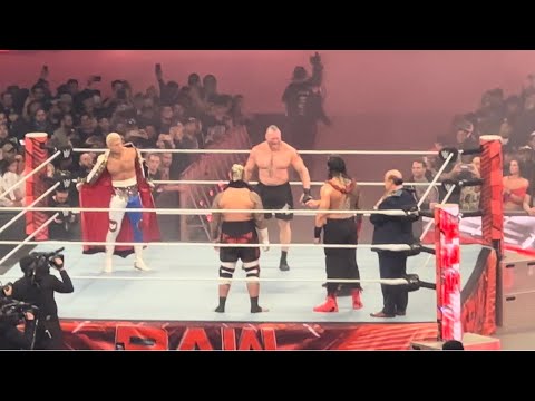 Roman Reigns & Solo Sikoa vs Cody Rhodes & Brock Lesnar - WWE Raw 4/3/23