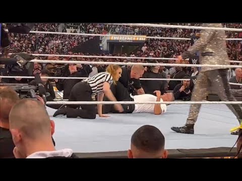 Shane McMahon injury live crowd reaction at Wrestlemania 39