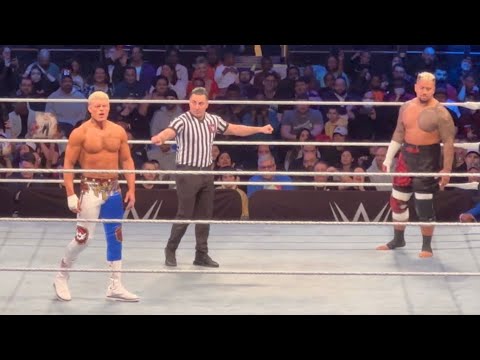 Solo Sikoa vs Cody Rhodes Full Match during WWE Live Event!!