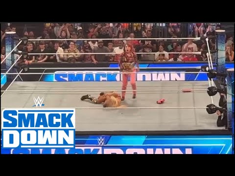 Asuka with a stealthy attack on The Queen Charlotte Flair - WWE Smackdown 6/23/23
