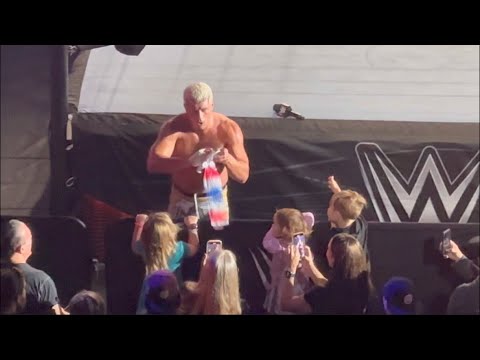 Cody Rhodes breaks character for little girl and becomes a Unicorn during WWE Live Event!!