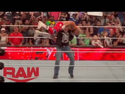 Brock Lesnar brawls with Cody Rhodes - WWE Raw 7/3/23