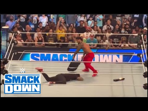The Bloodline & The Usos destroy each other during WWE Smackdown 7/7/23