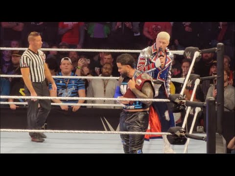 Jey Uso & Cody Rhodes Pop The Crowd During WWE Live Event!!