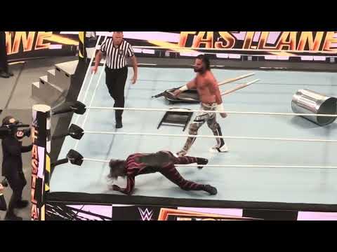 Shinsuke Nakamura vs Seth Rollins Last Man Standing Match (Part 1) - WWE Fastlane 10/7/2023