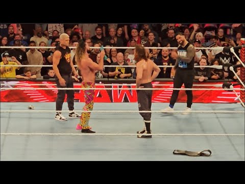 Jey Uso, Sami Zayn, Cody Rhodes and Seth Rollins Celebrate After WWE Raw 11/6/2023!!