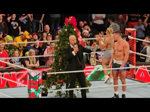 Cody Rhodes Gives Christmas Tree Away After WWE Raw 12/18/2023 Goes Off The Air!!