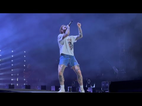 Post Malone performing “Mourning” during Lovin’ Life Music Festival 2024