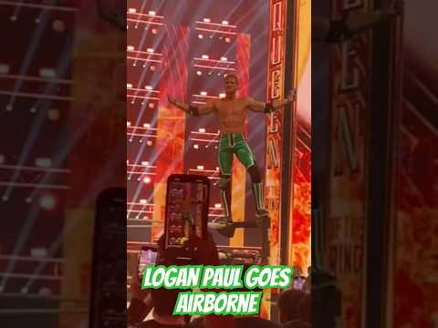 Logan Paul Goes Airborne During WWE King and Queen of the Ring #shorts #loganpaul #wwe