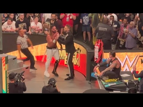 Seth Rollins confronts CM Punk during WWE Money in the Bank 7/6/2024