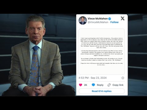 Vince McMahon Rips Netflix Documentary Via Twitter!