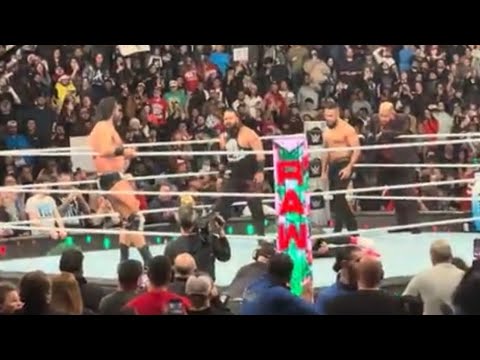 The Bloodline Destroys Sami Zayn, Jey Uso & Jimmy Uso Off Air After WWE Raw 12/16/24